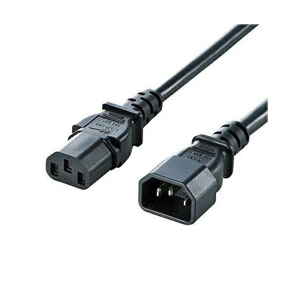 サンワサプライ 電源コード12A250V ( 1.8m ) APW12-C14C13250-18 電源コード ( 1.8m・12A・250V・ブラック ) 送料無料