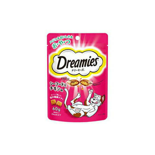 【6個セット】 ドリーミーズ Dreamies シーフード&チキン味 60g キャット フード 猫 ネコ ねこ キャット catニャンちゃん 安心素材