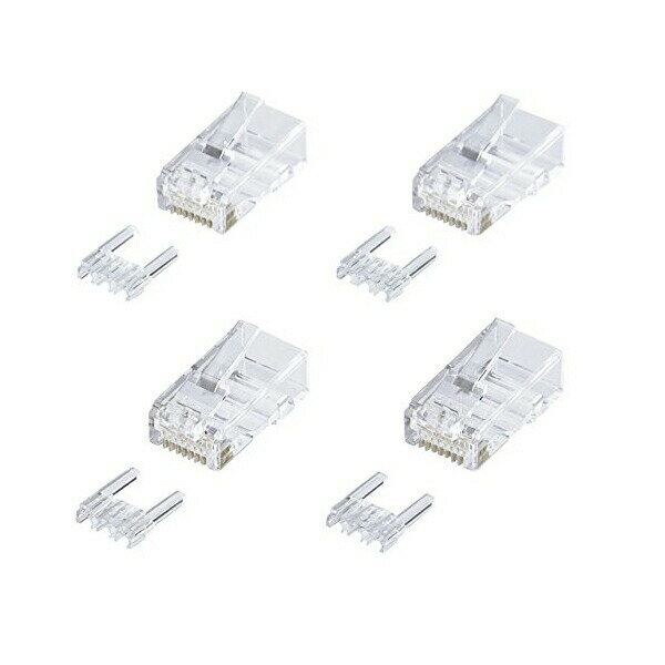 サンワサプライ カテゴリ6RJ-45コネクタ ( 単線用 ) ADT-6RJ-10N カテゴリ6RJ-45コネクタ ( 単線用・10個入り ) 送料無料