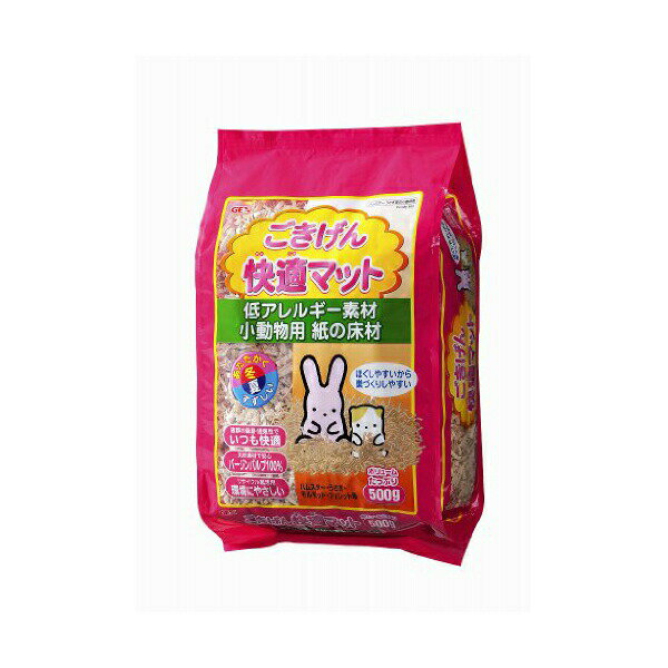 Other - 【6個セット】 ジェックス ごきげん快適マット 500g 内容量 原産国 日本 GEX 小動物用床敷材 ハリネズミ 小動物用品 ハムスター ペット用品 飼育用品 小動物用 底床 ウサギ 日本産 小動物 おしゃれ 国産 床材 ハビんぐ ギフト 敷材 グッズ 安心素材
