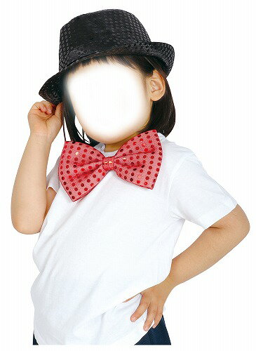 アーテック ArTec コスチュームセット ( キラキラ蝶ネクタイ赤・キラキラハット黒 ) ダンス ネクタイ 衣装 発表会 ハッピ 体育祭 帽子 子供 演劇 お遊戯会 学芸会 男の子 女の子 衣装ベース イベント 運動会 踊り 高品質