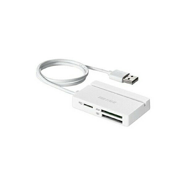 バッファロー USB2.0 マルチカードリーダー スタンダードモデル ホワイト BSCR100U2WH 送料無料