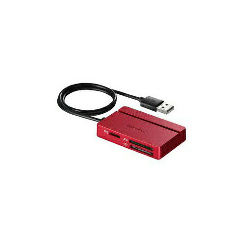 バッファロー USB2.0 マルチカードリーダー スタンダードモデル レッド BSCR100U2RD 送料無料