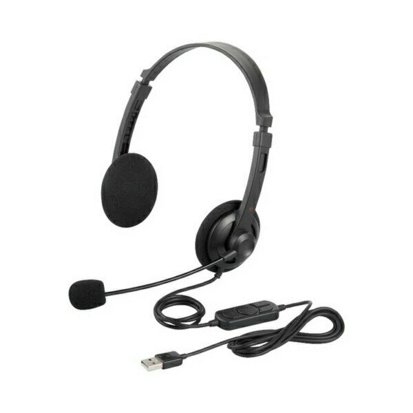 STAX - バッファロー 両耳ヘッドバンド式ヘッドセット USB接続 ブラック BSHSUH12BK 送料無料