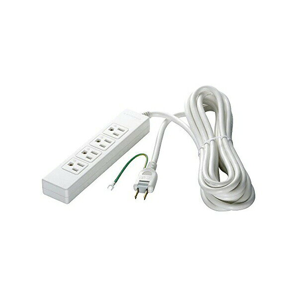 バッファロー iBUFFALO 3ピン式電源 タップ 4個口 2m ホワイト BSTAPST3420WH 送料無料