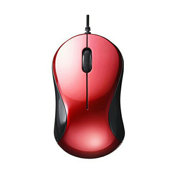 Trackball - バッファロー 有線 BlueLED 静音 3ボタンマウス レッド BSMBU100RD 送料無料