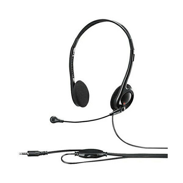 バッファロー 両耳ヘッドバンド式ヘッドセット 4極 ブラック BSHSHCS100BK 送料無料