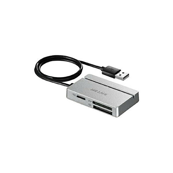 バッファロー USB2.0 マルチカードリーダー スタンダードモデル シルバー BSCR100U2SV 送料無料