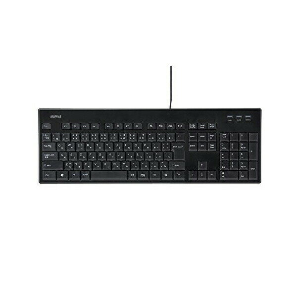 버팔로 USB 연결 유선 표준 키보드 丸洗い 블랙 BSKBU12BK 무료 배송