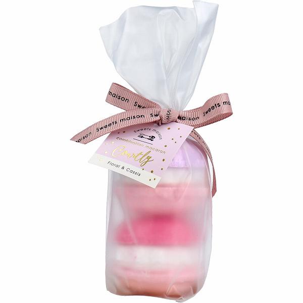 Bath Fizz - 【2個セット】 スウィーツメゾン コンビネーションマカロンフィズ 2pcs コートゥリー フローラル&カシスの香り 女性 ラッピング 雑貨 グッズ 結婚式 フローラル カシス バスフィズ お菓子 保湿 ミニギフト 保湿成分配合 プチギフト ホワイトデー ノルコーポレ