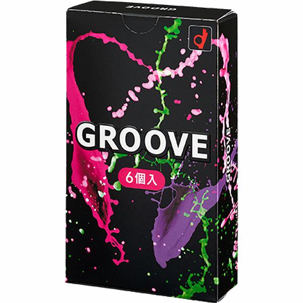 ウルマックス 楽天市場店のオカモト GROOVE コンドーム 6個入 新感覚 ゼリー 避妊用コンドーム ラテックス レギュラーサイズ スタンダード プレミアム ズレにくい 密着 スキン 男性用 天然ゴム 出産計画 管理医療機器 ビバジェル 潤滑 オカモトコンドーム オカモトコンドームズ｜アングル3