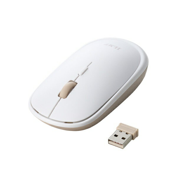 【10個セット】 エレコム M-TM10DBWH-IL 静音 ワイヤレスマウス 4ボタン Windows Mac 対応 左右対称 ホワイト