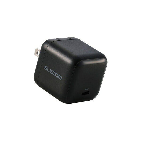 【正規代理店】 エレコム ACDC-PD12465BK ノートPC用ACアダプター USB充電器 USB PD 65W USB-C スイングプラグ ブラック