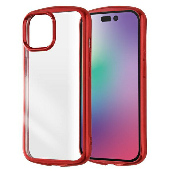 乐天商城 - iPhone 15 / 14 / 13 耐衝撃 TPUソフトケース METAMORU plus/レッド