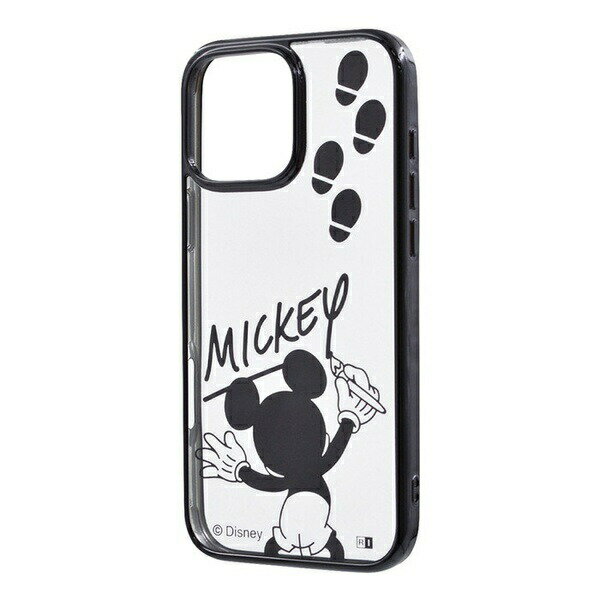 Rakuten - iPhone 16 Pro Max ディズニー / 衝撃吸収 バンパー メタリック ハイブリッドケース / ミッキーマウスサイン_メタリック