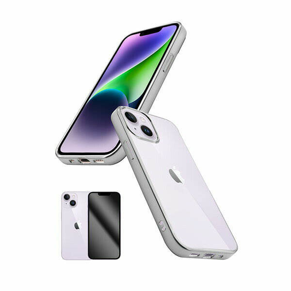 樂天商城 - shizukawill iPhone14 サイドメッキ加工 TPU クリアケース iPhone14 シルバー×クリア APIP14CLSR シズカウィル
