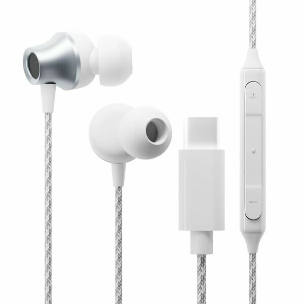 Sound-Isolating Type - 【2個セット】 PGA PG-SETC2WH4 USB Type-C ステレオイヤホン タフケーブル／カナルタイプ Premium Style ホワイトPGSETC2WH4