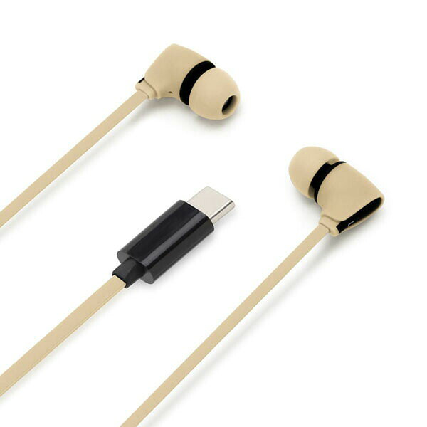 【2個セット】 PGA PG-SECE4BE4 USB Type-Cコネクタ ステレオイヤホン カナルタイプ Premium Style コード長1.2m ベージュ PGSECE4BE4