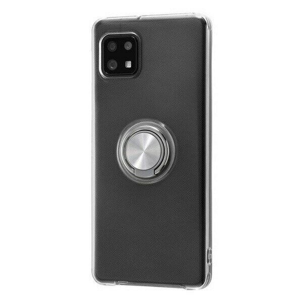 Rakuten - AQUOS sense6 TPUソフトケース リング付/シルバー