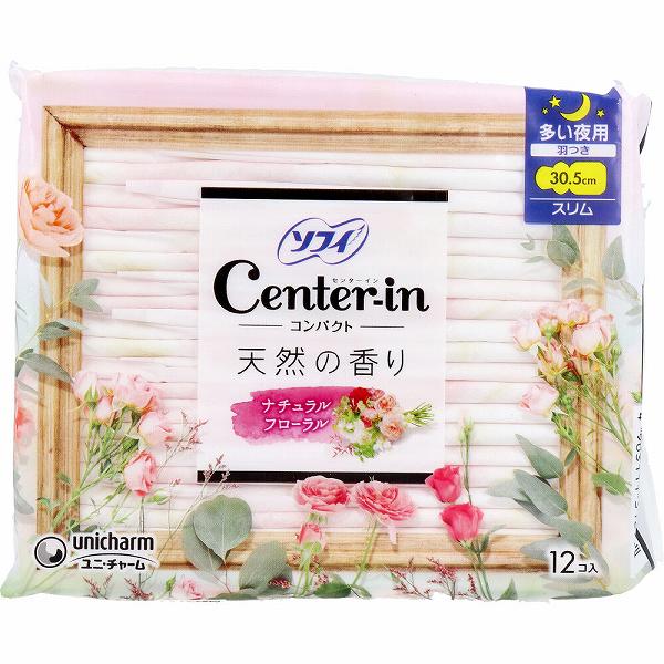 【18個セット】 ユニ・チャーム（ユニチャーム） センターインコンパクト1/2フローラル多い夜用12枚