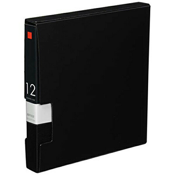 【3個セット】 バッファロー BSCD01F12BK CD DVDファイル ブックタイプ 12枚収納 ブラック