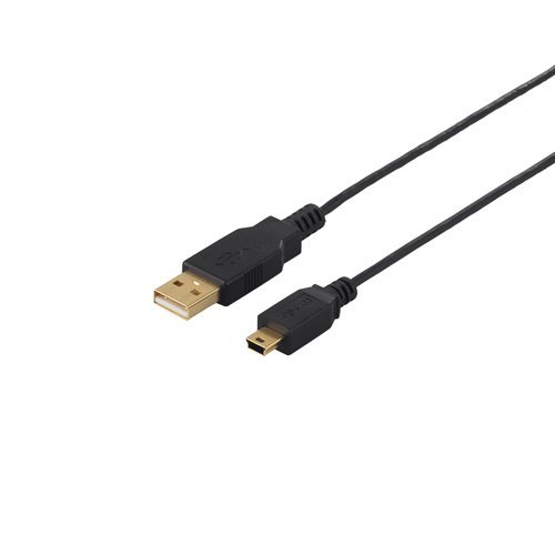 バッファロー iBUFFALO USB2.0ケーブル ( A to miniB ) スリムタイプ ブラック 0. 5m BSUAMNSM205BK 送料無料
