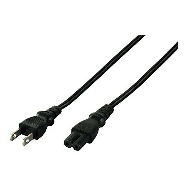 【10個セット】 バッファロー BSACC0502BKA 電源ケーブル　2ピンソケット（メス）⇔2ピンプラグ（オス） ブラック 0.2m