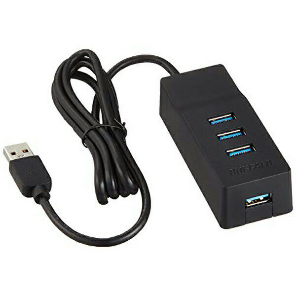 バッファロー BSH4A110U3VBK USB3.0セルフパワーハブ 上挿し/4ポート ブラック 4ポート BUFFALO 送料無料