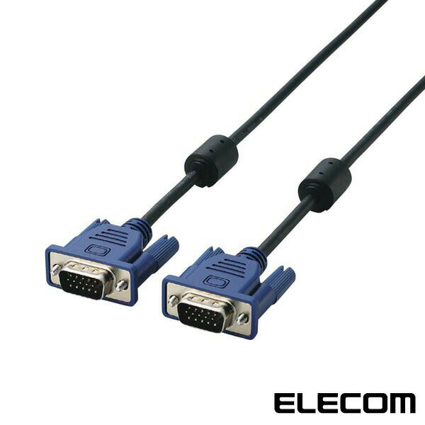【3個セット】エレコム CAC-10BK/RS ディスプレイケーブル D-sub15ピン VGA-VGA スリム RoHs対応 1.0m ブラック CAC-10BK / RS ディスプレー ディスプレイ ケーブル RoHs対応D-sub15ピン ( ミニ ) 1m / 送料無料