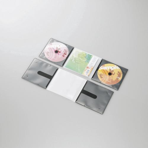 CD, DVD Case - 【5個セット】 エレコム CCD-DP2C10BK ディスクケース 省スペース CD DVD 2枚収納 10枚パック ブラック C-DP2C10BK M 市販デイスク圧縮ケース / CD / 10枚 / 送料無料