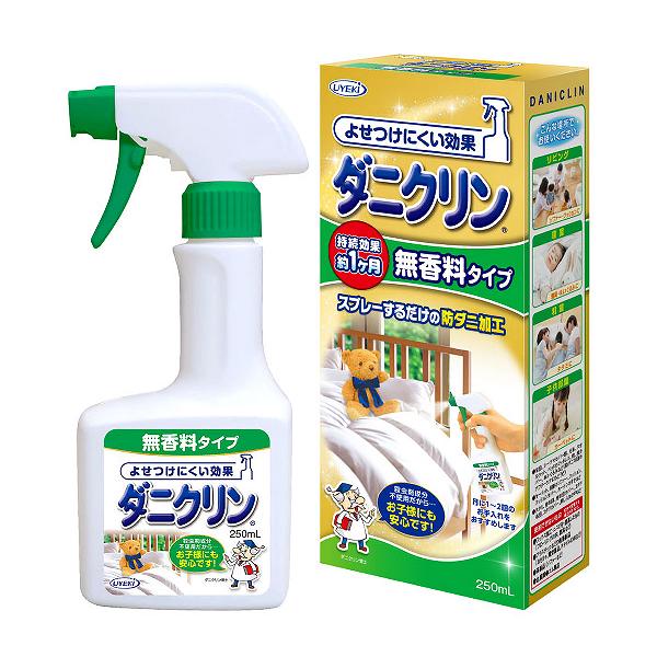 【24個セット】 ダニクリン 無香料タイプ 250mL ペット 布団 殺虫剤 洗剤 掃除機 衣替え 詰替え 防止 減らす 除菌 ソファ まくら 防虫 忌避 駆除 シーツ 防ダニ効果 防ダニ 防虫スプレー 防虫剤 タタミ 殺虫成分不使用 低刺激 対策 ソファー