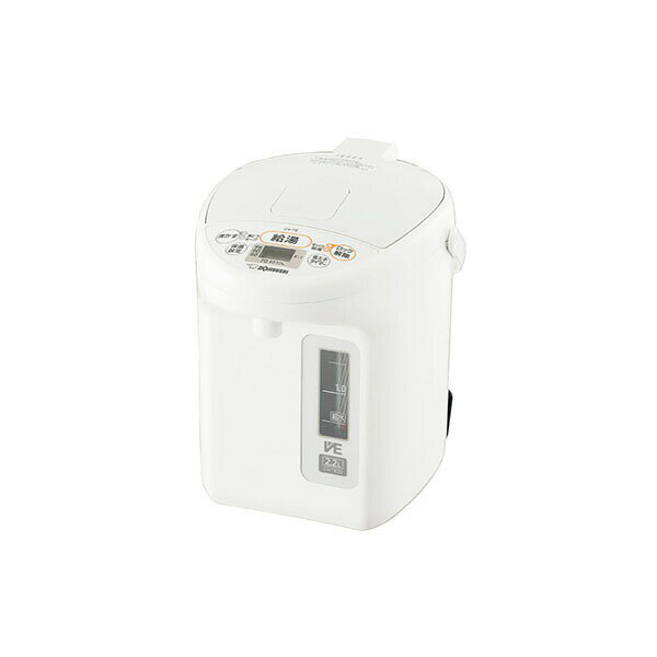 With Thermal Insulation - 象印マホービン CVTE22-WA 象印 マイコン沸とう VE電気まほうびん (2.2L/ホワイト) ポット キッチン家電 ホワイト 時短 温度設定 ゆうとうせい 簡単操作 赤玉水量計 赤ちゃん 電気 タイプ 蒸気セーブ機能つき 電気ポット 優湯生 哺乳瓶