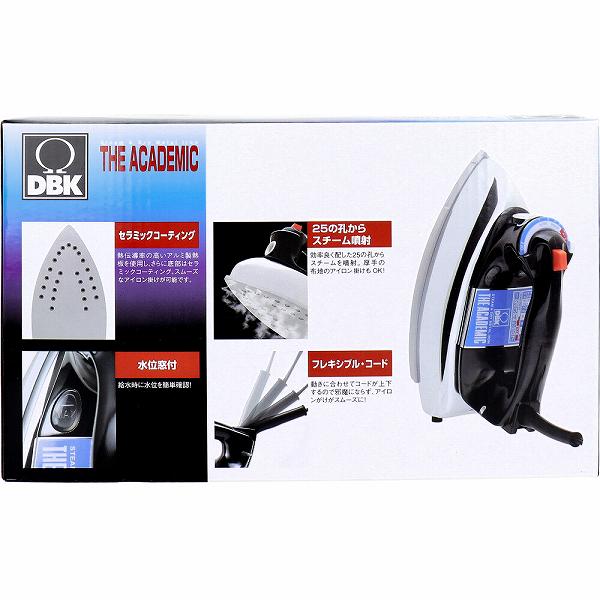 ウルマックス 楽天市場店の【10個セット】 DBK スチーム&ドライ兼用式アイロン J80TC 高温 スチーム 材料 ワイシャツ ハイパワー レトロ 手作り 手芸用品 スチーマー 軽量 アイロン ブラック ドライ｜アングル3