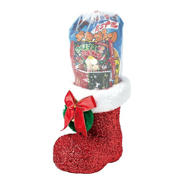 【5個セット】 クリスマス・ラメブーツ (中) お菓子入り