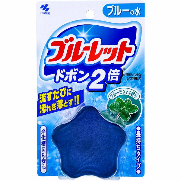 ブルーレットドボン2倍 ブルーミントの香り 120g 芳香 洗剤 トイレ用洗剤 消臭剤 ブルーミント トイレ用 ブルーレット 芳香剤 トイレタンク ブルーの水 トイレ掃除用品 汚れ防止 清掃 便器 掃除 ブルーレットドボン ドボン 掃除用洗剤 掃除用品 防汚