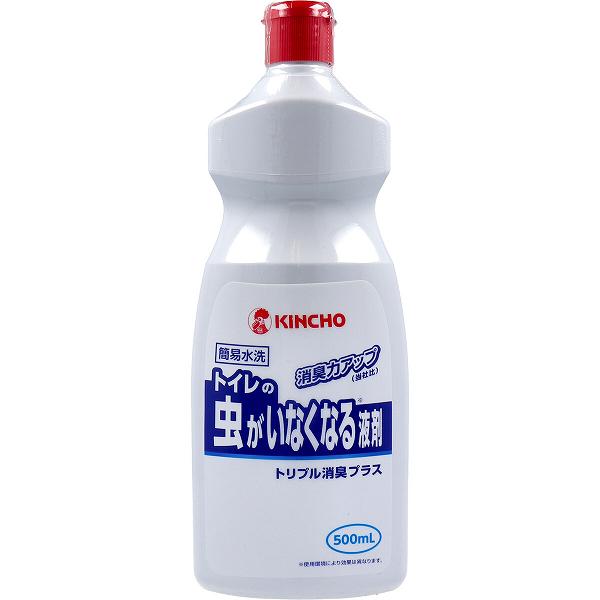 【3個セット】 キンチョウ トイレの虫がいなくなる液剤 トリプル消臭プラス 500mL 殺虫剤 消化 虫除け 洗剤 大日本除虫菊 消臭剤 プラス 殺虫スプレー 業務用 コバエ駆除 消臭 仮設トイレの害虫 防虫 忌避 仮設トイレ ポリ容器 駆除 キンチョー