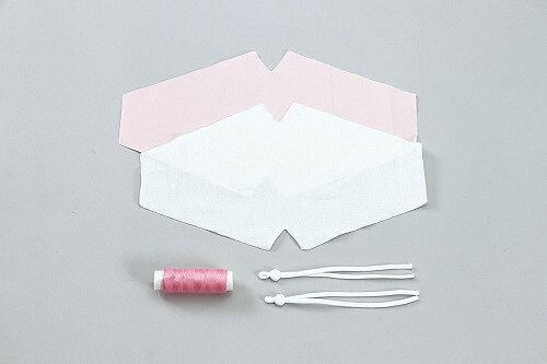 【10個セット】 ARTEC 立体マスク手作りキット ライトピンク ATC51146 裁断済み生地 教材 手芸 工作 ハンドメイド クラフト イベント 衛生用品 auc-ulmax-11961640 ウルマックス 楽天市場店 サンプル画像2