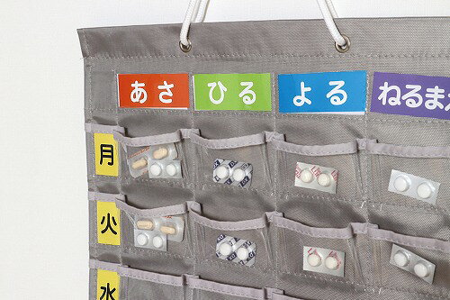 ウルマックス 楽天市場店の【5個セット】 アーテック 服薬管理カレンダー ポケット式 週間 ATC51543 介護 シニア 高齢者 福祉 医療用品 服用管理 薬 ウォール 壁掛け 整理 収納 在宅介護 施設 薬管理 ヘルスケア｜アングル2