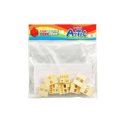 ●商品サイズ（単位mm):ブロック 三角A：W20×H20×D20mm●セット内容:ブロック　三角A×8pcs●重量（g）:21g●材質:ブロック：ABS●包装サイズ:150x138x20mmARTECブロック 三角A 8P 薄黄