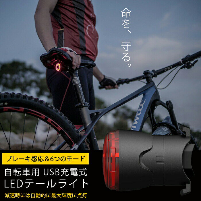 自転車 LED テールライト USB充電式 簡単取り付け 補助灯 シートポスト サドル 取り付け UberEats ウーバーイーツ 等の 配達員 に最適 配達 ライト ランプ テールランプ サイクルランプ サイクルライト 安全 auc-ulmax-11339272 ウルマックス 楽天市場店 サンプル画像2