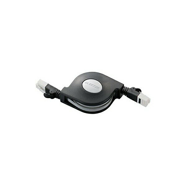 【正規代理店】 エレコム LD-MCTGT/BK2 Cat6準拠 LANケーブル ランケーブル インターネットケーブル ケーブル 巻取り式 ツメ折れ防止 2.5m ブラック ELECOM 配線 フラットタイプ 爪折れ防止 ツメ折れ防止タイプ ネットワークケーブル 巻き取りタイプ ヨリ線 送料無料