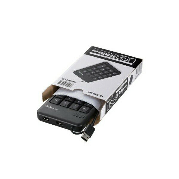 【正規代理店】 エレコム TK-TCM012BK/RS テンキーパッド 有線 USBポート付 ブラック TK-TCM012BK / RS メンブレン USB 2.0 HUB付 RoHS / 6カ月保証 送料無料