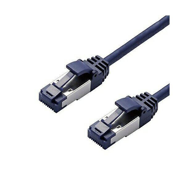 【正規代理店】 エレコム LD-OCTST/BM20 Cat8準拠 LANケーブル ランケーブル インターネットケーブル ケーブル ツメ折れ防止 スリムケーブル 2m ブルーメタリック ELECOM 配線 爪折れ防止 スリム シールド付 ツメ折れ防止タイプ 高速光通信 送料無料