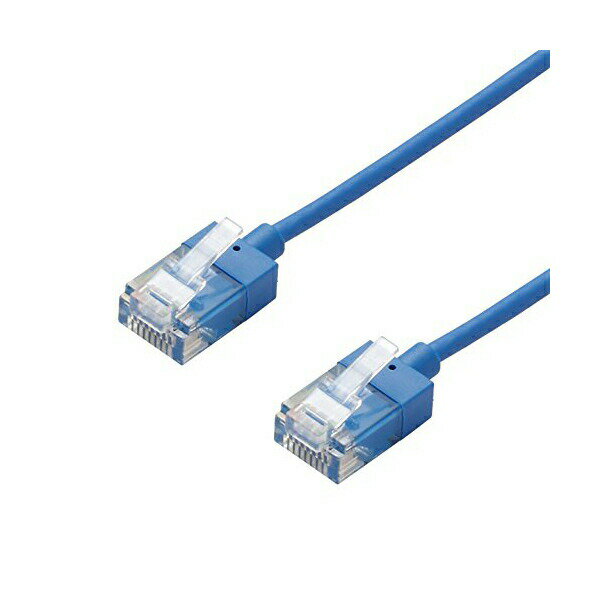 【正規代理店】 エレコム LD-GPASS/BU1 Cat6A準拠 LANケーブル ランケーブル インターネットケーブル ケーブル 超スリムケーブル ショートコネクタ 1m ブルー ELECOM 配線 爪折れ防止 ネットワークケーブル 高速光通信対応 パソコン ヨリ線 スーパースリム 送料無料