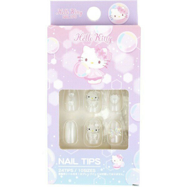 Rakuten - 【2個セット】 ハローキティ ネイルチップ クリア 24枚入