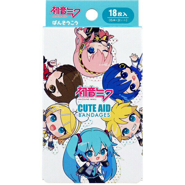 【10個セット】 初音ミク CUTE AID ばんそうこう 18枚入