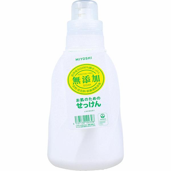 ▼まとめ買いがおすすめ！ 2個セット（格安） 3個セット（爆安） 5個セット（爆安） 9個セット（必見） 10個セット（限定） お肌が敏感な方にも優しい、防腐剤等一切無添加の洗濯用液体せっけん。【セット内容】●洗濯用液体せっけん × 10個●1個あたり：1100ml【特徴】●防腐剤等一切無添加●液体のため水温の低い冬でも溶け残りの心配がない●繊維を傷めずに洗い上げる●柔軟剤を使用しなくてもふんわりと仕上がる●サトウキビ由来のバイオマスプラスチックボトルを使用【仕様】内容量1100ml成分純石けん分(30%脂肪酸カリウム)使用方法綿・合成繊維用カラー弱アルカリ性【使用場所】●敏感肌の方の衣類洗濯　●赤ちゃんの肌着洗濯【ご注意】●子どもや認知症の方の手の届くところに置かない●原液を直接かけ長時間放置しない●手荒れのする方や長時間使用する場合は炊事用手袋を使用する●白い石けんカスが付いた場合は使用量が不足しているため増やす●洗濯機の投入口からの投入時、タイマー予約での使用はしない●入浴剤の入ったお風呂の残り湯は使用しないお肌が敏感な方にも優しい、防腐剤等一切無添加の洗濯用液体せっけん。内容量：1100ml10個セットでお届け。敏感肌の方の衣類洗濯、赤ちゃんの肌着洗濯などに。 ▼まとめ買いがおすすめ！ 2個セット（限定） 3個セット（格安） 5個セット（人気） 9個セット（激安） 10個セット（爆安）