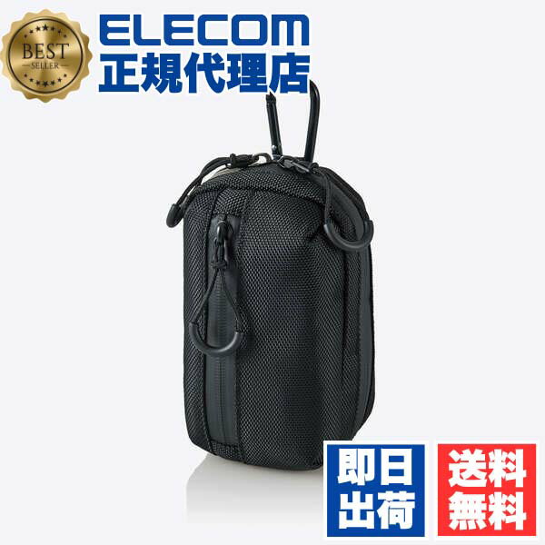 Delsey - 【5個セット】 エレコム DGB-CP01MBK カメラケース コンパクトデジタルカメラ用 1気室 Mサイズ カラビナ ベルトループ付き ”GRAPH GEAR” ブラック 送料無料
