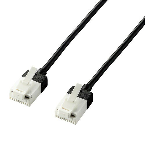 エレコム LD-GPASST／BK10 LANケーブル CAT6A スーパースリム 爪折れ防止 1.0m ブラック