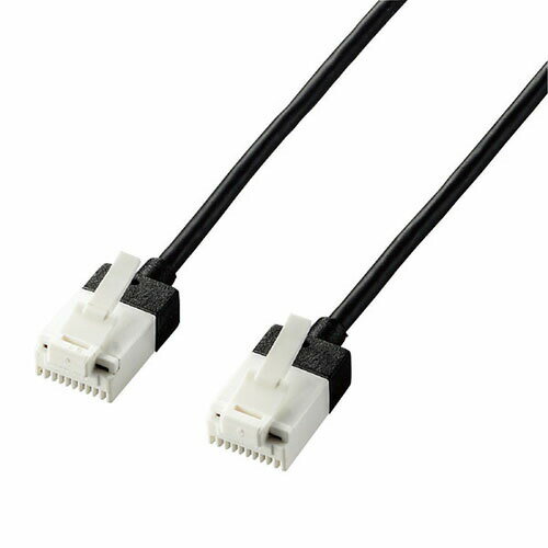Cable - エレコム LD-GPASST／BK50 LANケーブル CAT6A スーパースリム 爪折れ防止 5.0m ブラック